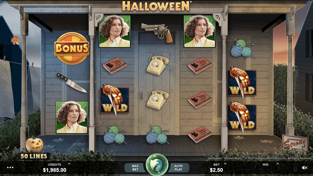 Screenshot of the Halloweenies slot by Microgaming