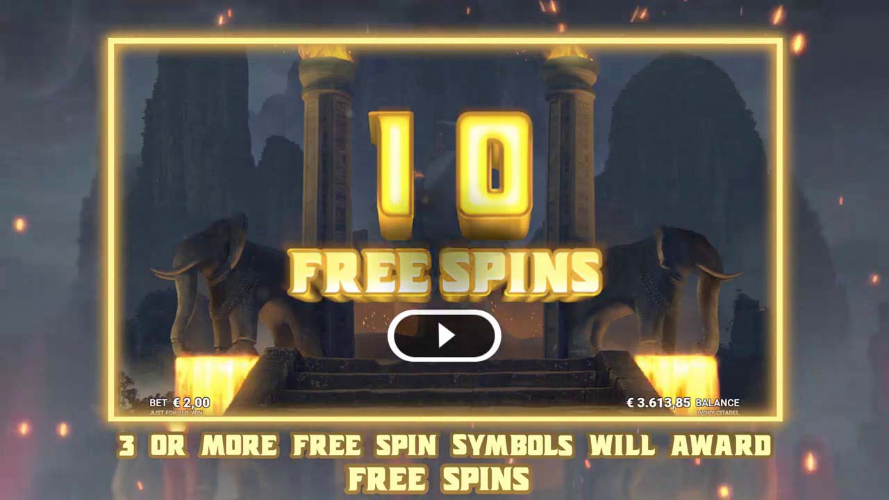 Screenshot of the Ivory Citadel slot by Microgaming