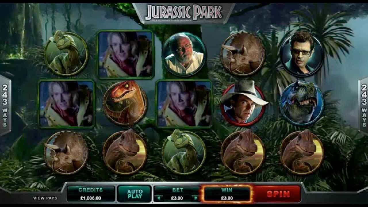 Screenshot of the Jurassic Park slot by Microgaming