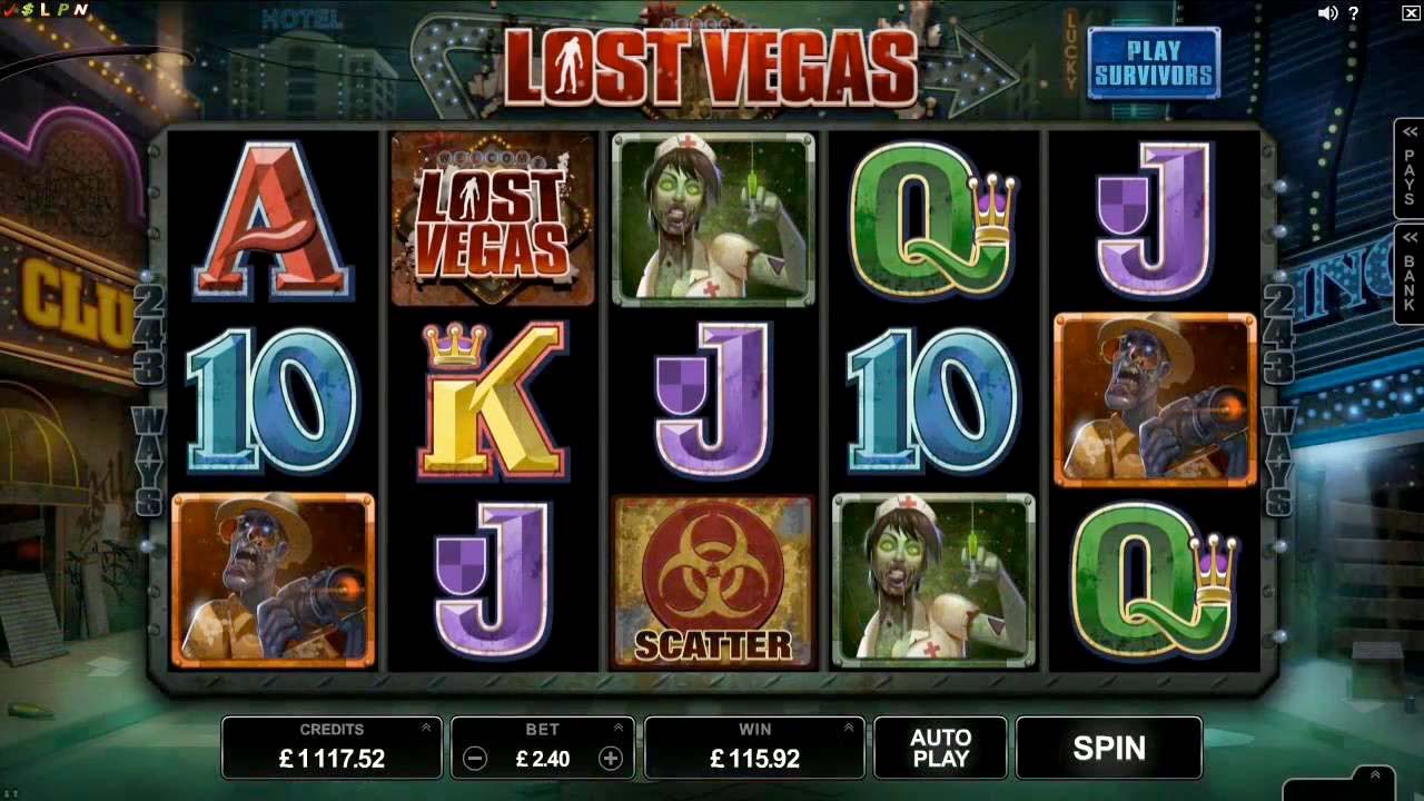 Screenshot of the Lost Vegas slot by Microgaming