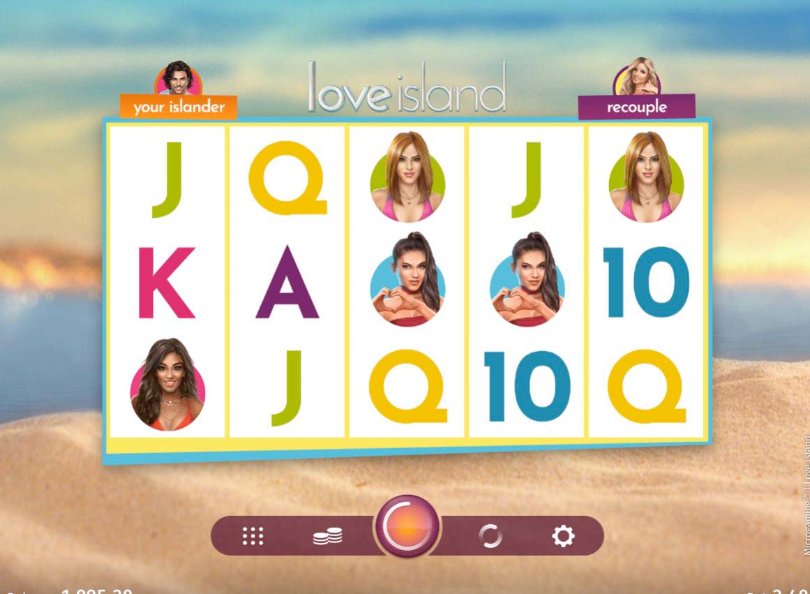 Screenshot of the Love Island slot by Microgaming