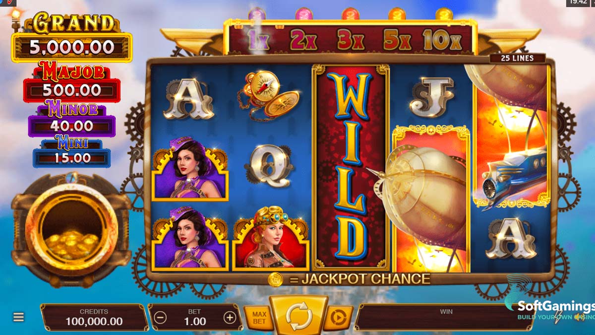 Screenshot of the Noble Sky slot by Microgaming