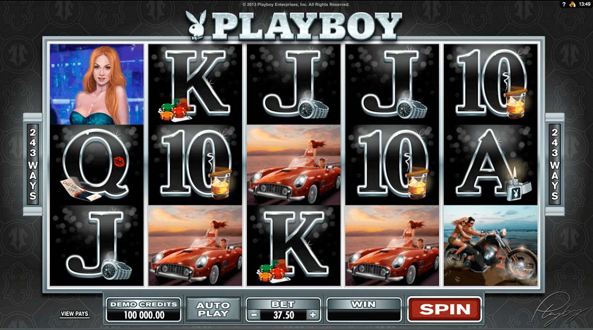 Screenshot of the Playboy slot by Microgaming