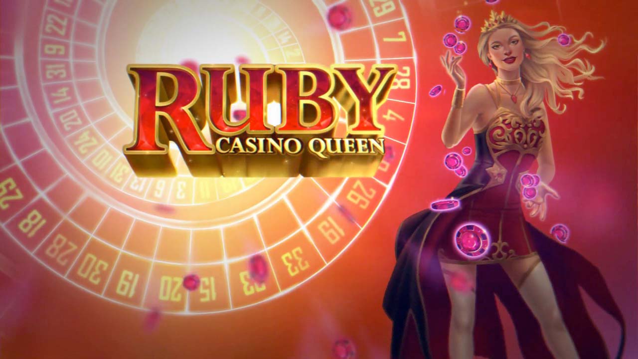 Screenshot of the Ruby Casino Queen slot by Microgaming