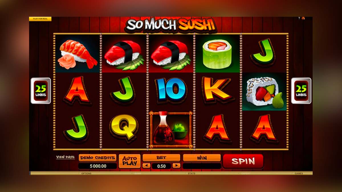 Screenshot of the So Much Sushi slot by Microgaming