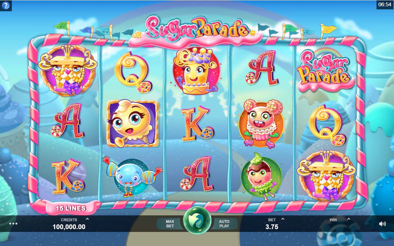 Screenshot of the Sugar Parade slot by Microgaming