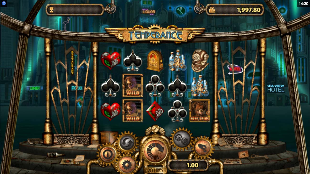 Screenshot of the Temperance slot by Microgaming