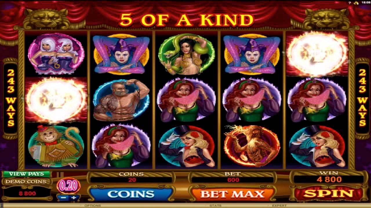 Screenshot of the The Twisted Circus slot by Microgaming