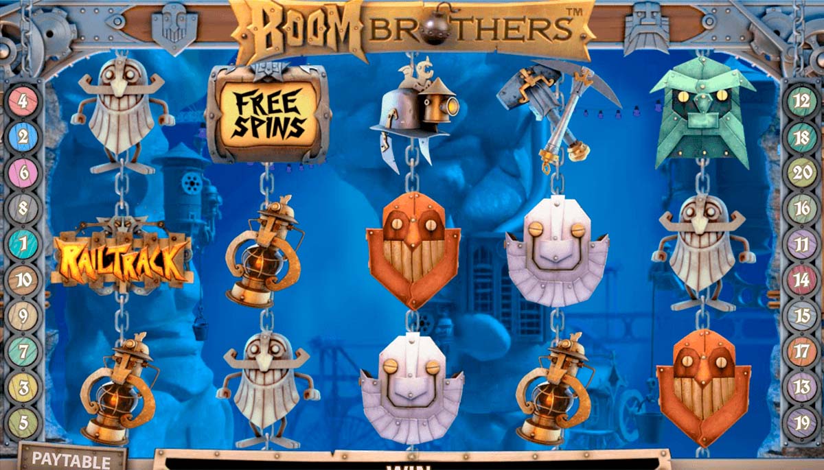 Screenshot of the Boom Brothers slot by NetEnt