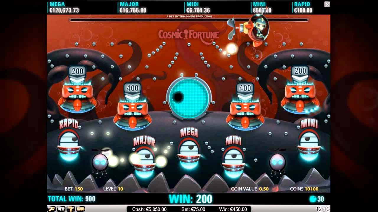 Screenshot of the Cosmic Fortune slot by NetEnt