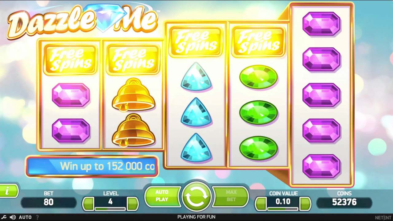 Screenshot of the Dazzle Me slot by NetEnt