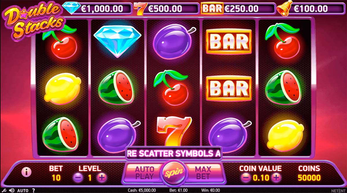 Screenshot of the Double Stacks slot by NetEnt