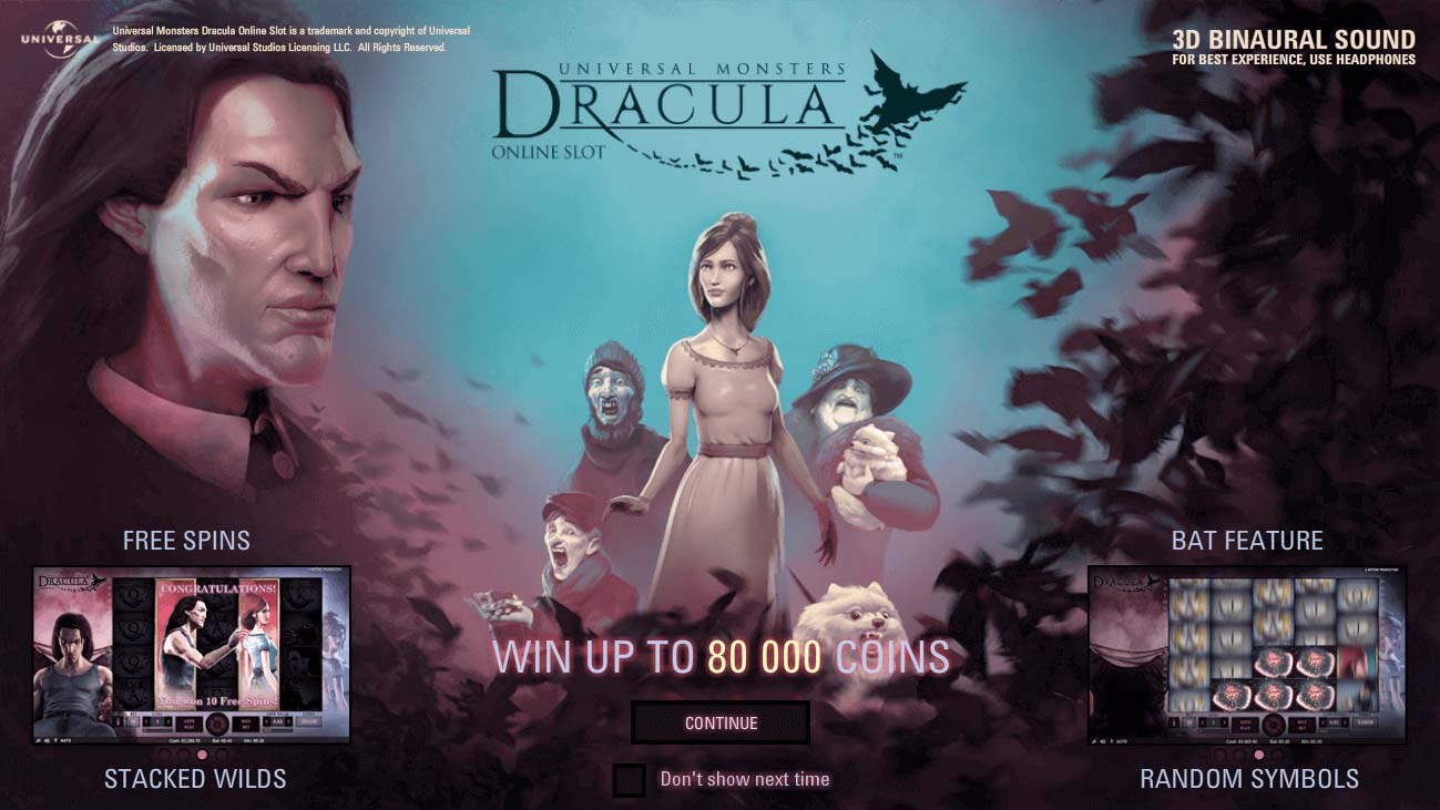 Screenshot of the Dracula slot by NetEnt