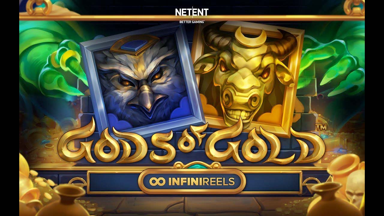 Screenshot of the Gods of Gold Infinireels slot by NetEnt