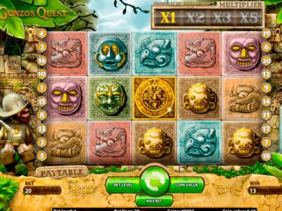 Screenshot of the Gonzos Quest slot by NetEnt