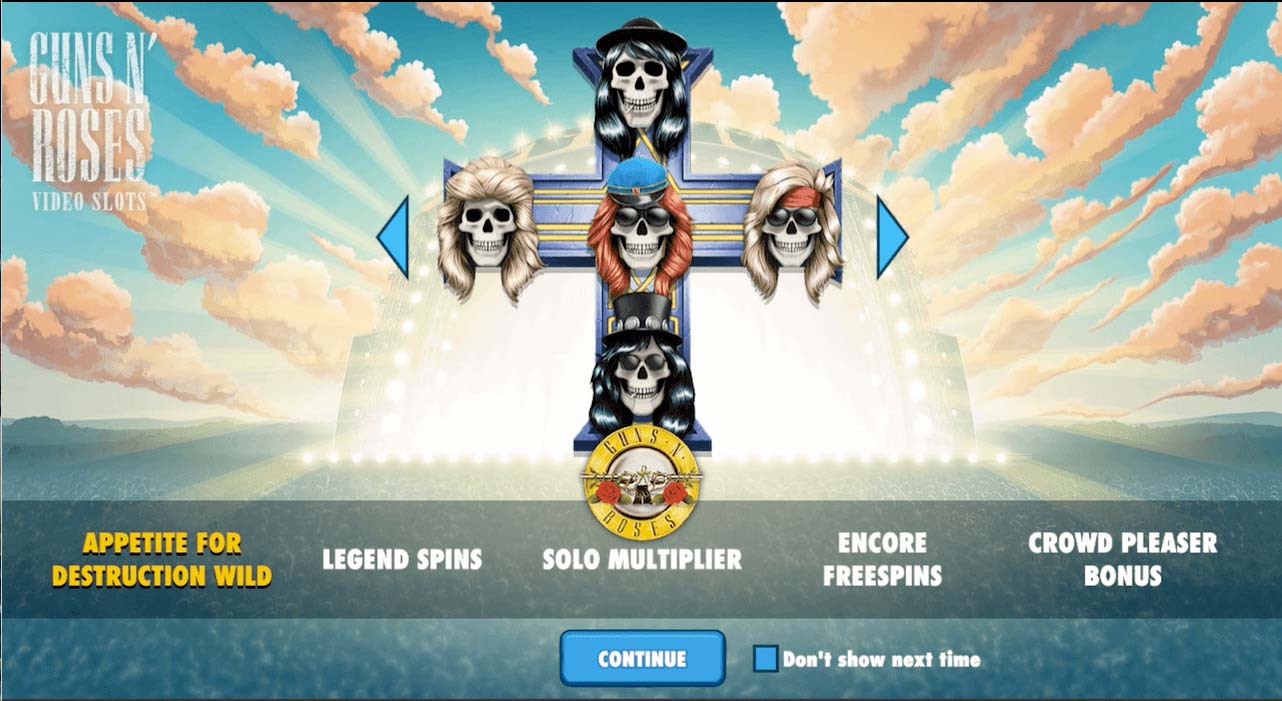 Screenshot of the Guns n Roses slot by NetEnt