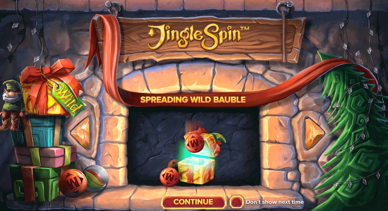 Screenshot of the Jingle Spin slot by NetEnt