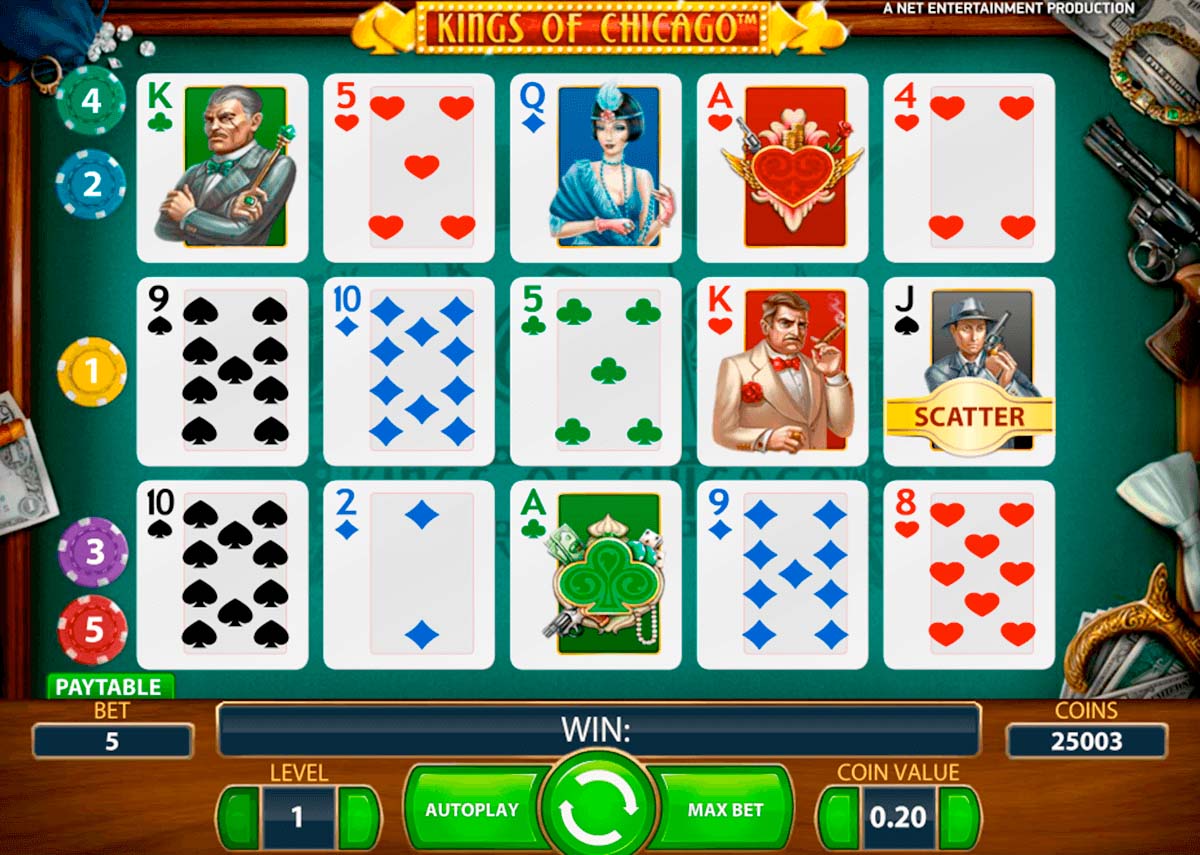 Screenshot of the Kings of Chicago slot by NetEnt