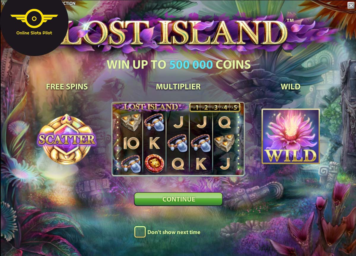 Screenshot of the Lost Island slot by NetEnt