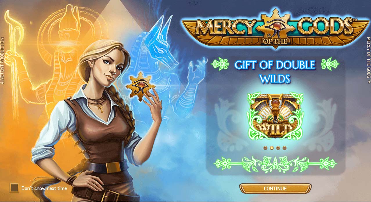 Screenshot of the Mercy of the Gods slot by NetEnt