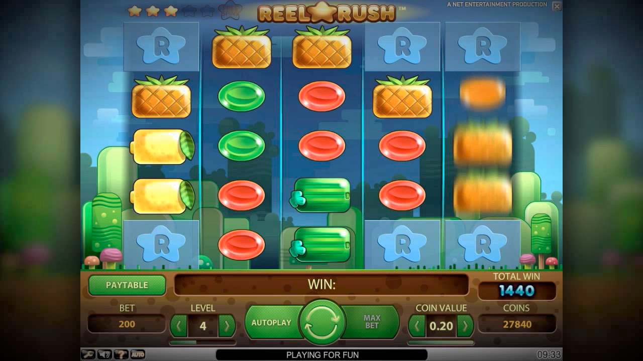 Screenshot of the Reel Rush slot by NetEnt