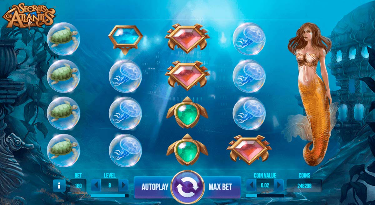 Screenshot of the Secrets of Atlantis slot by NetEnt