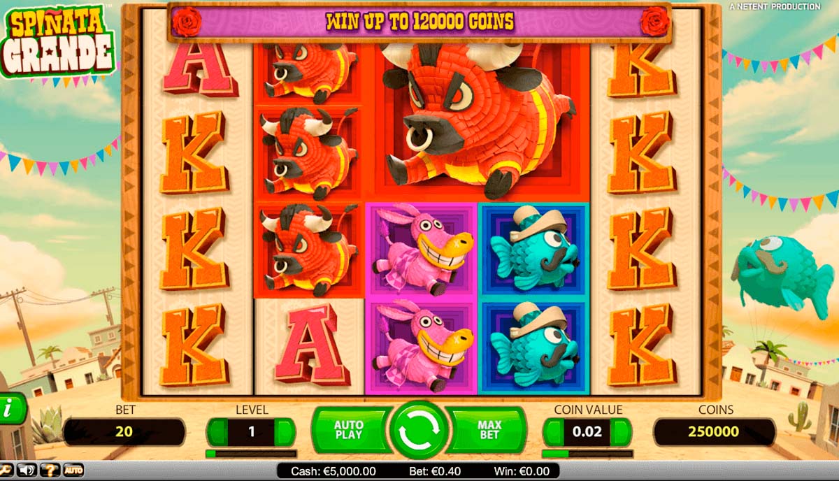 Screenshot of the Spinata Grande slot by NetEnt
