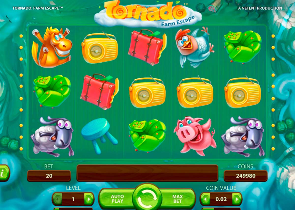 Screenshot of the Tornado slot by NetEnt