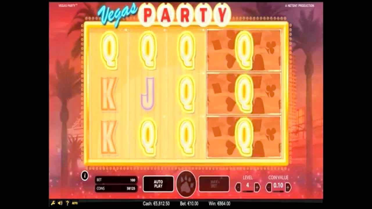 Screenshot of the Vegas Party slot by NetEnt