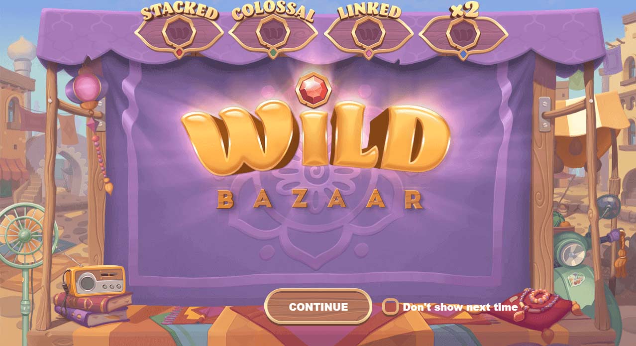 Screenshot of the Wild Bazaar slot by NetEnt