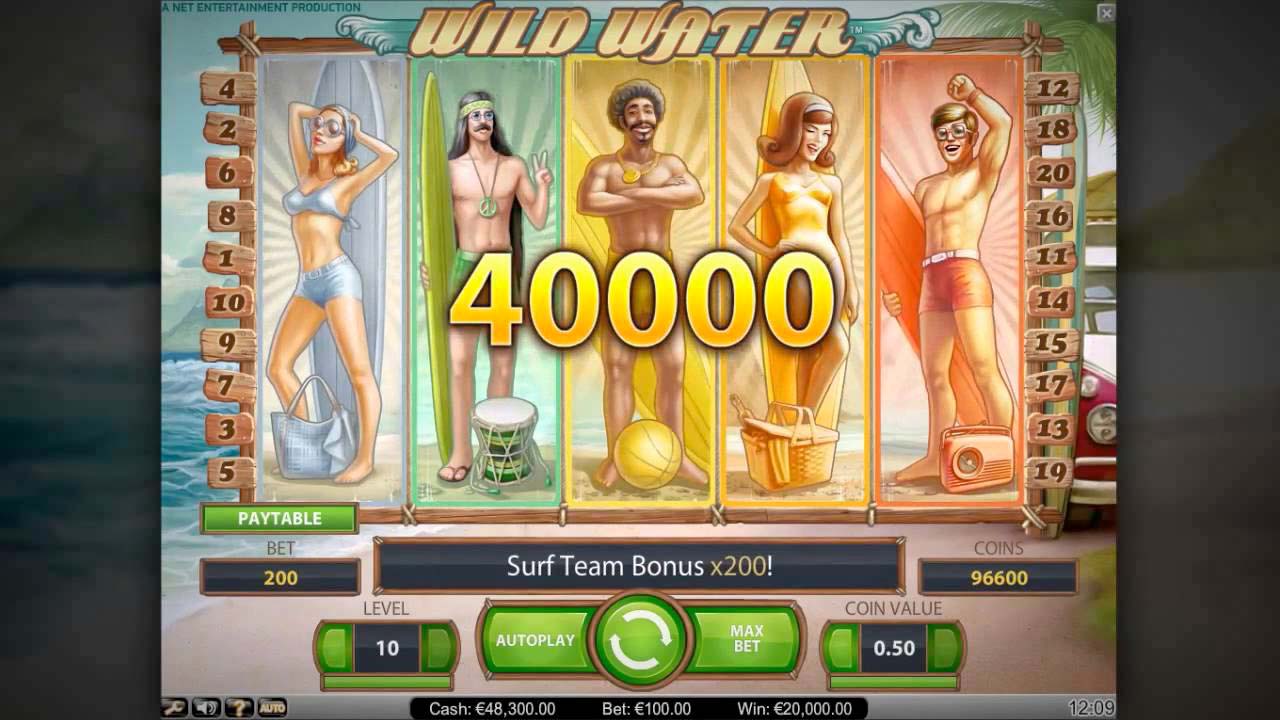 Screenshot of the Wild Water slot by NetEnt