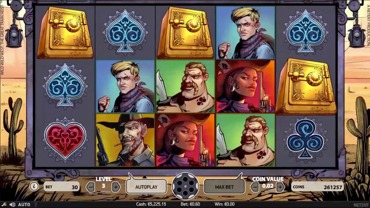 Screenshot of the Wild Wild West slot by NetEnt
