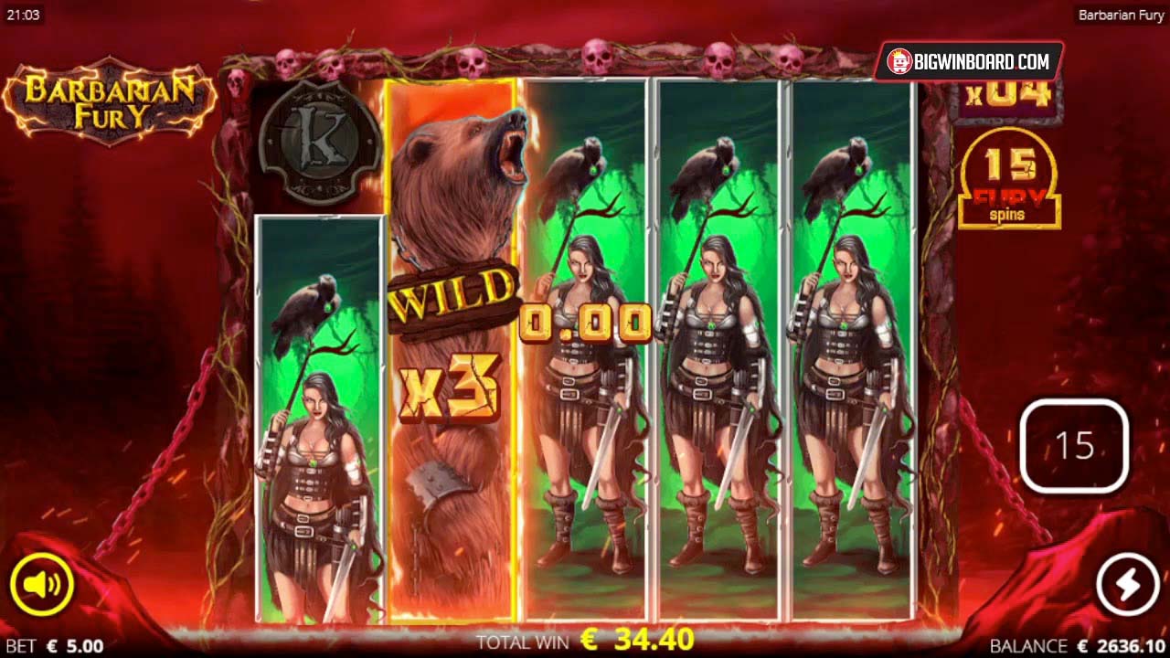 Screenshot of the Barbarian Fury slot by NoLimit City