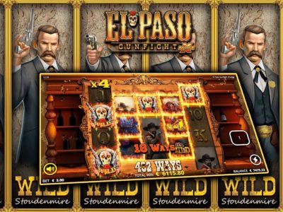 Screenshot of the El Paso Gunfight xNudge slot by NoLimit City