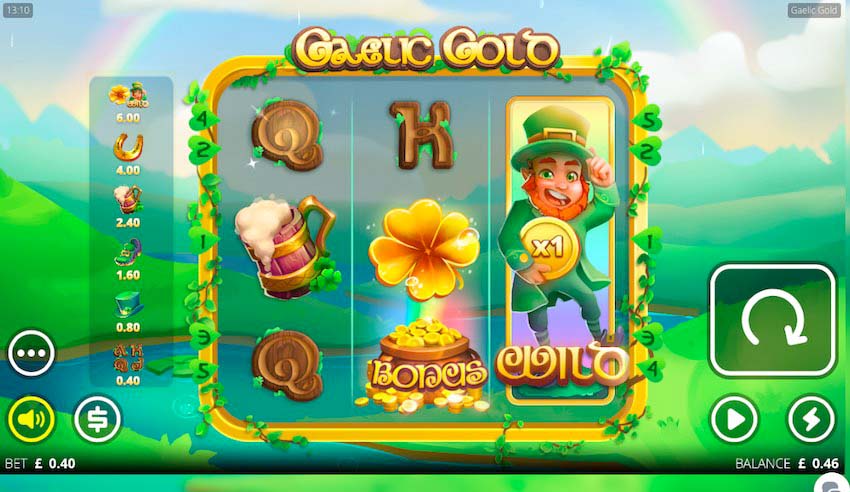 Screenshot of the Gaelic Gold slot by NoLimit City