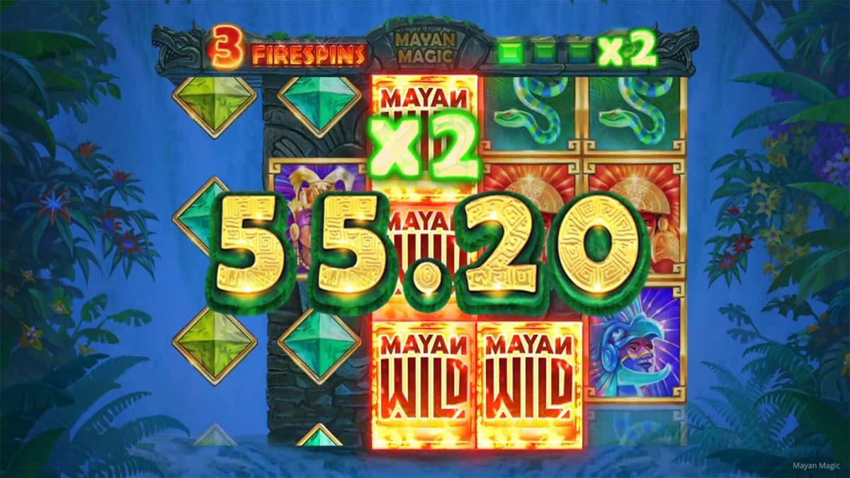 Screenshot of the Mayan Magic Wildfire slot by NoLimit City