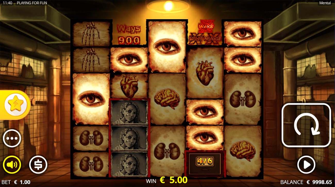 Screenshot of the Mental slot by NoLimit City