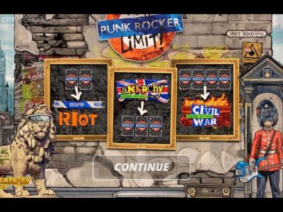 Screenshot of the Punk Rocker slot by NoLimit City