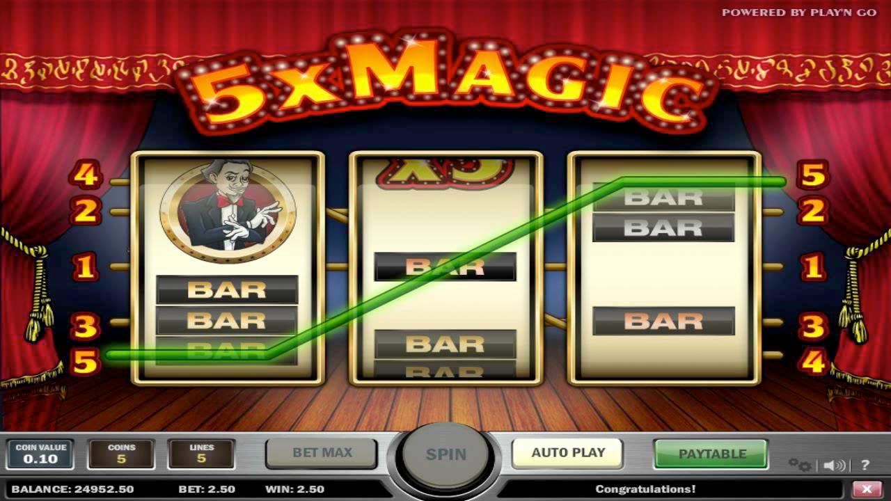 Screenshot of the 5xMagic slot by Play N Go