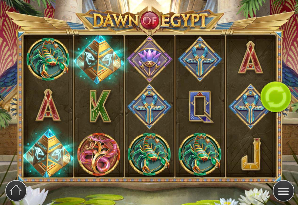 Screenshot of the Dawn of Egypt slot by Play N Go