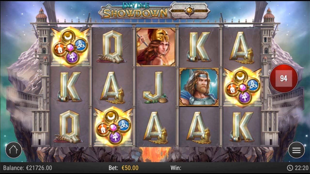 Screenshot of the Divine Showdown slot by Play N Go