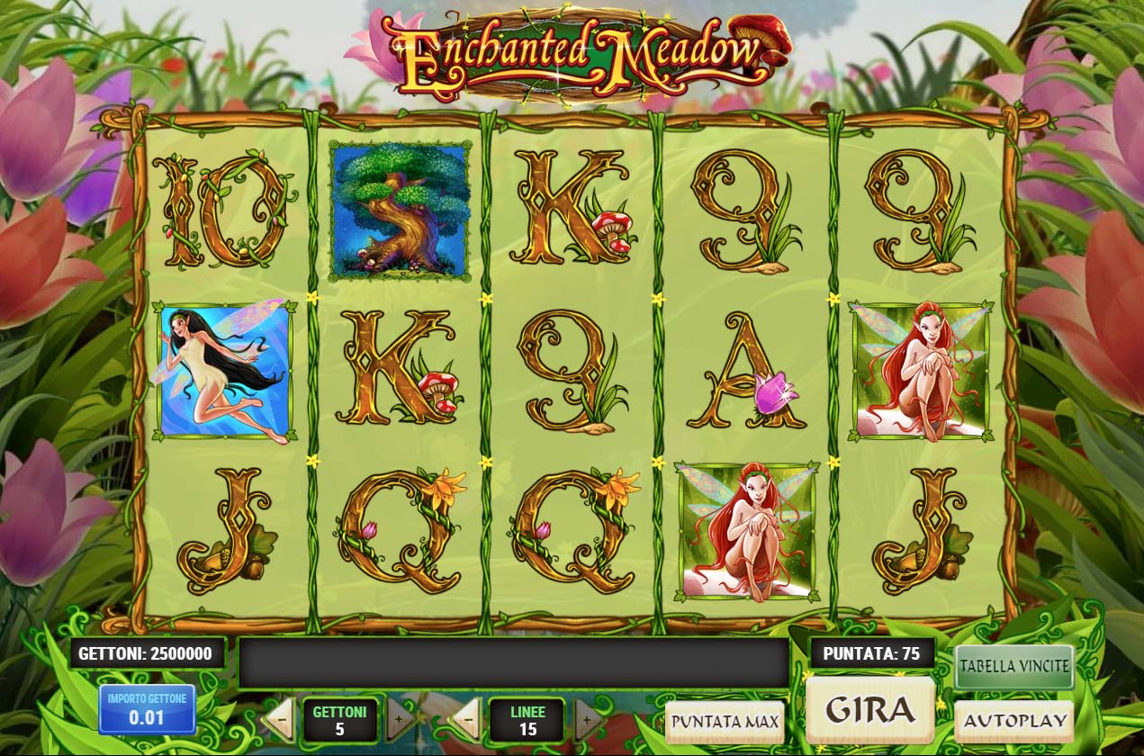 Screenshot of the Enchanted Meadow slot by Play N Go