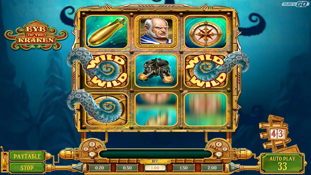Screenshot of the Eye of the Kraken slot by Play N Go
