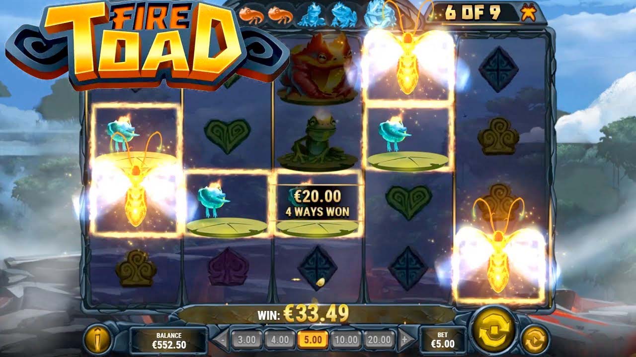 Screenshot of the Fire Toad slot by Play N Go