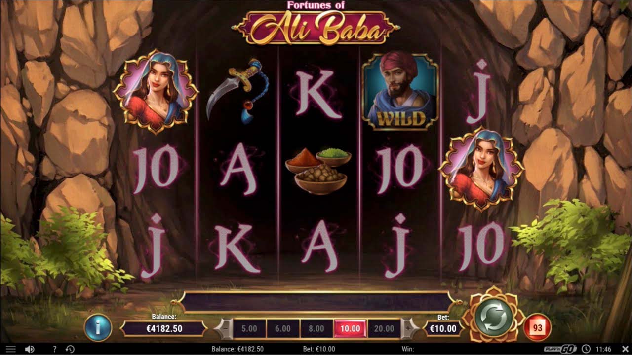 Screenshot of the Fortunes of Ali Baba slot by Play N Go