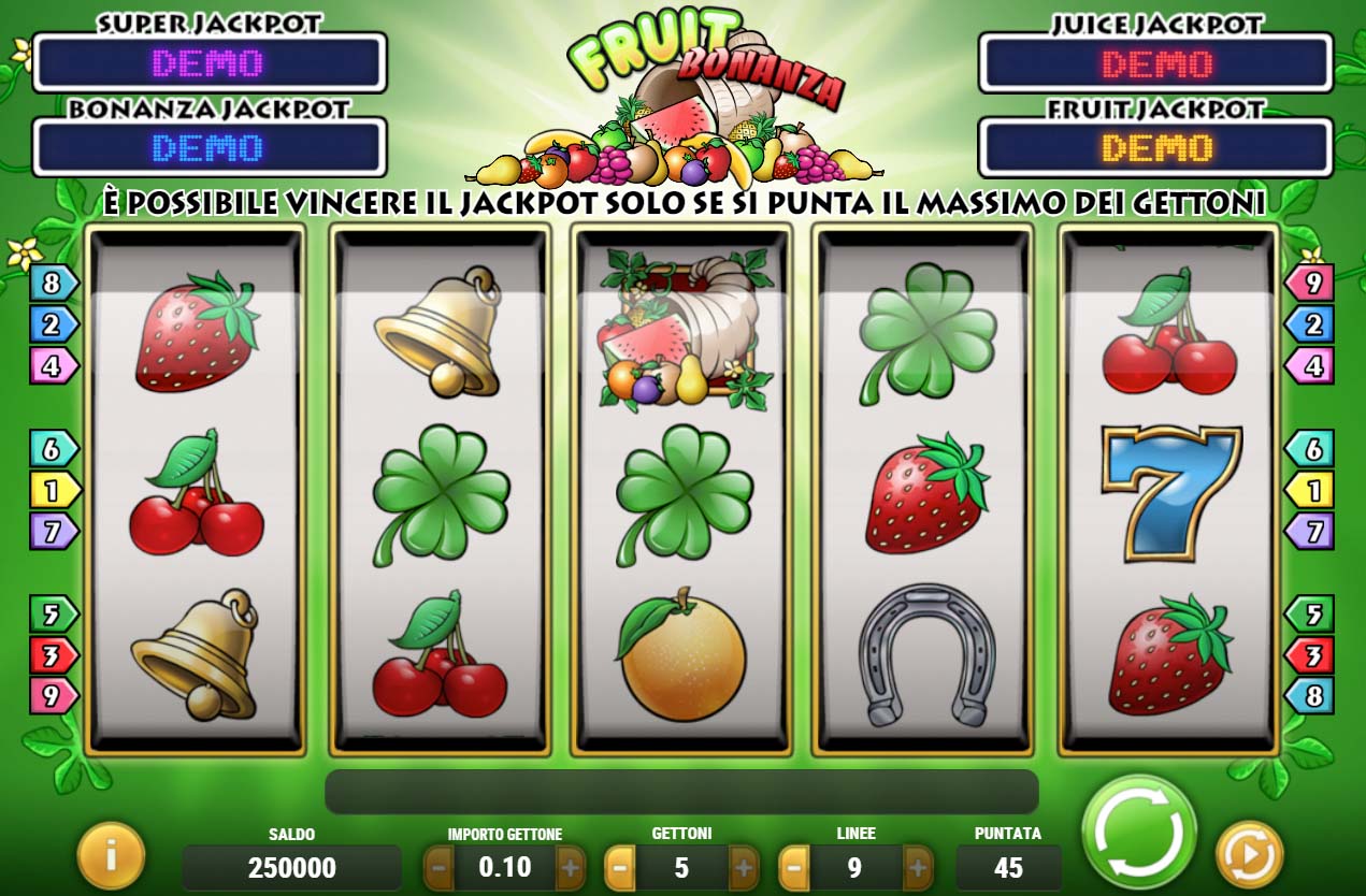 Screenshot of the Fruit Bonanza slot by Play N Go