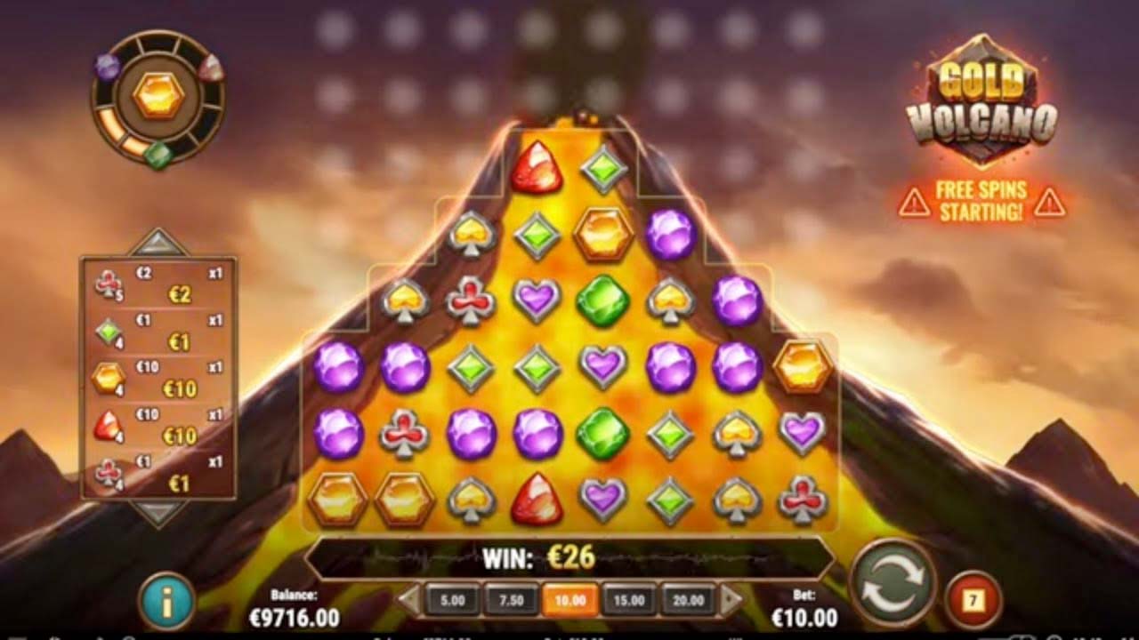 Screenshot of the Gold Volcano slot by Play N Go