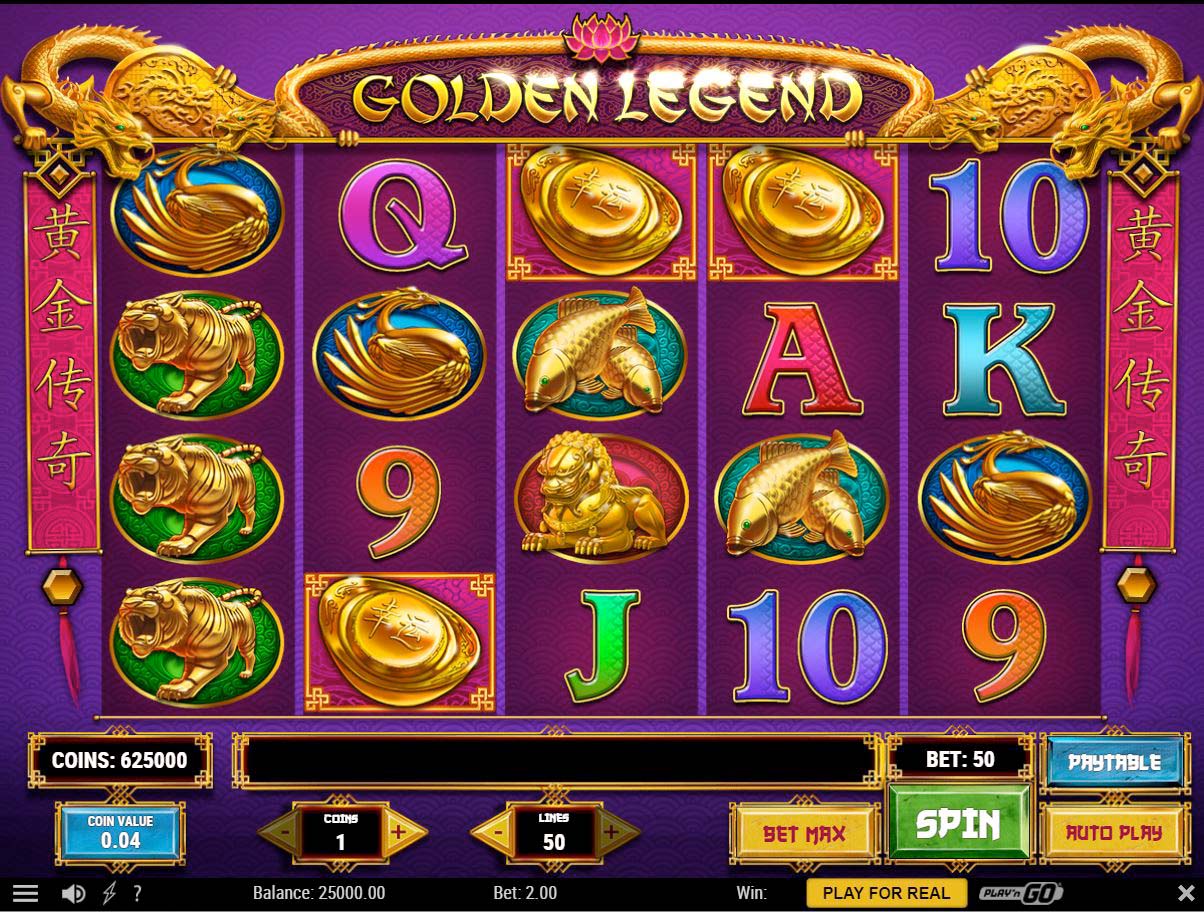 Screenshot of the Golden Legend slot by Play N Go