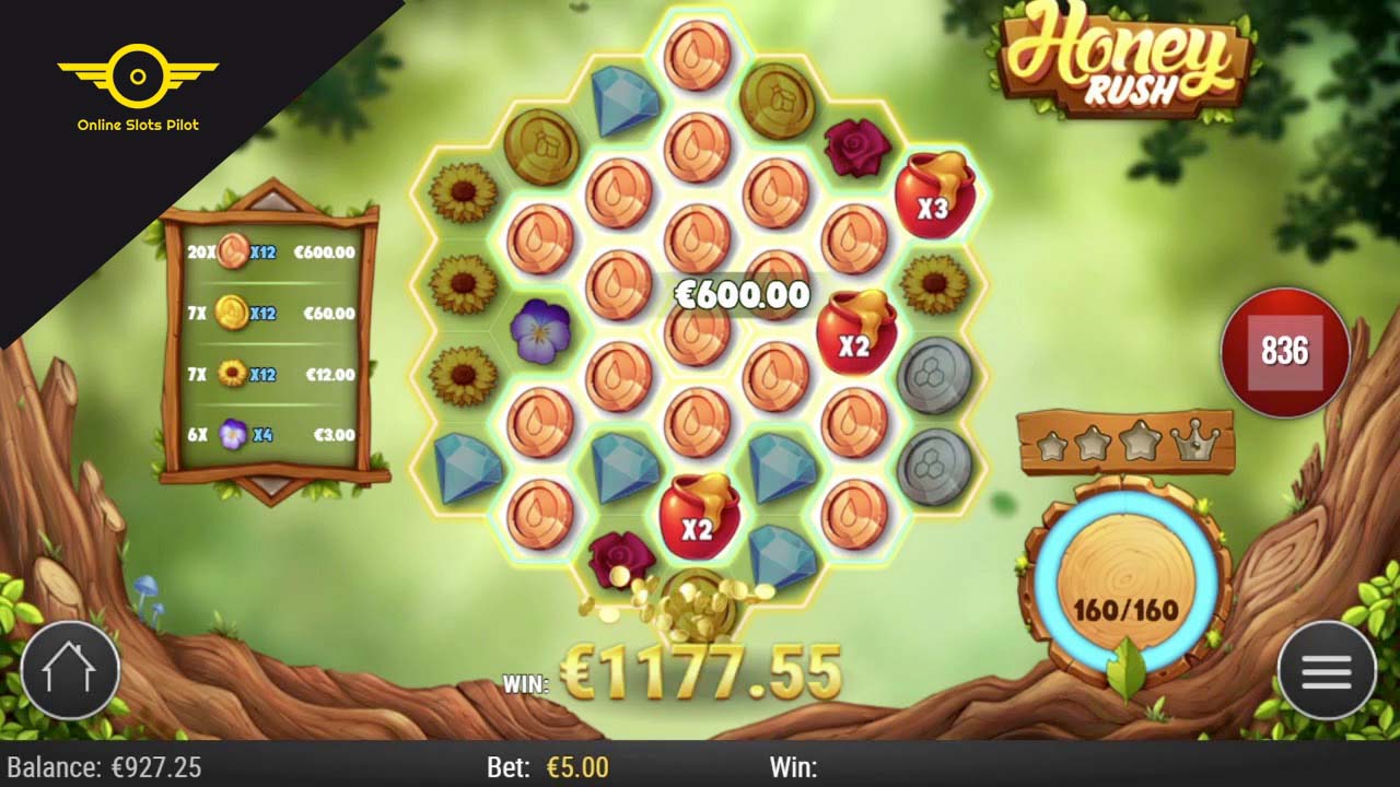 Screenshot of the Honey Rush slot by Play N Go