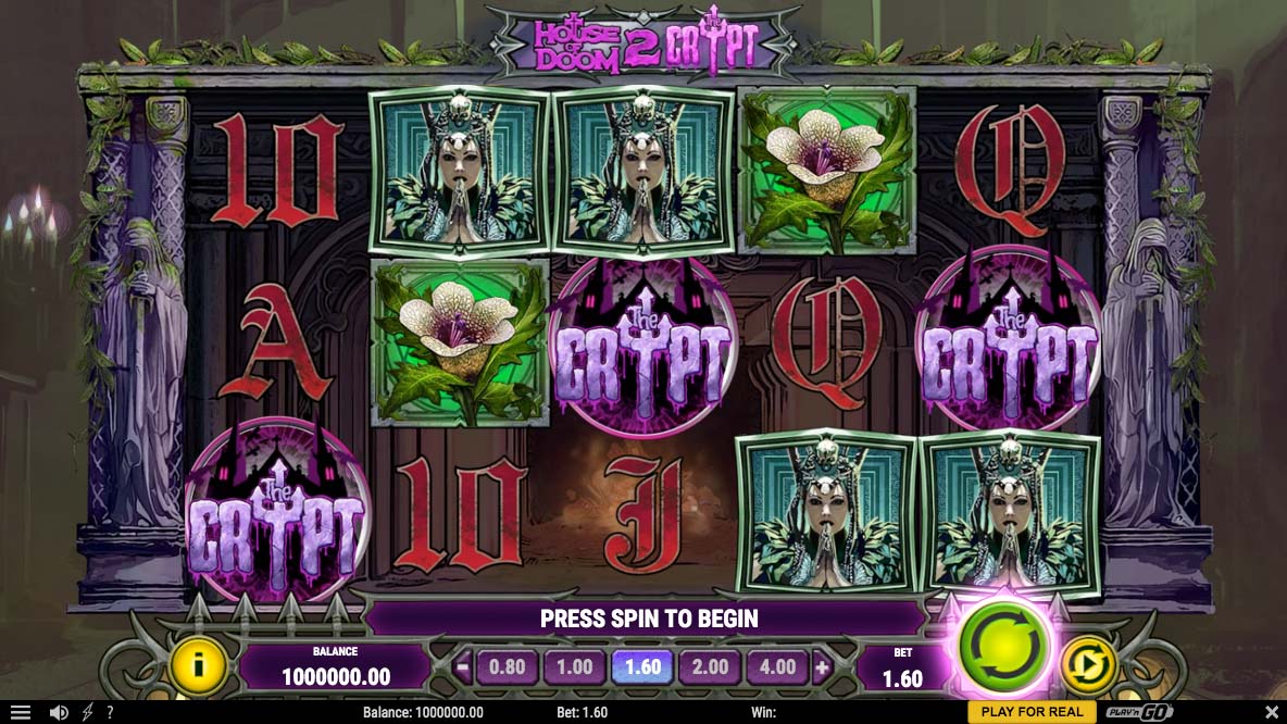 Screenshot of the House of Doom 2: The Crypt slot by Play N Go